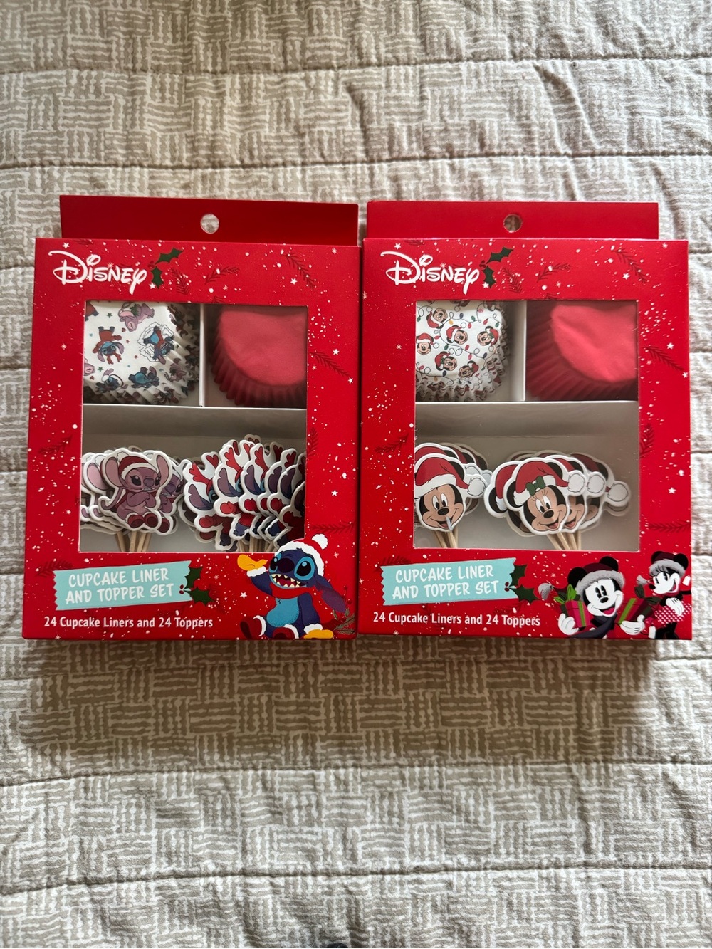 Disney Holiday Cupcake Liner and Topper Sets - NWT